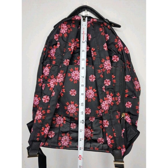 Michael Kors Kelsey Black Ultra Pink Ruby Jewel Floral Large Nylon Backpack main image 10